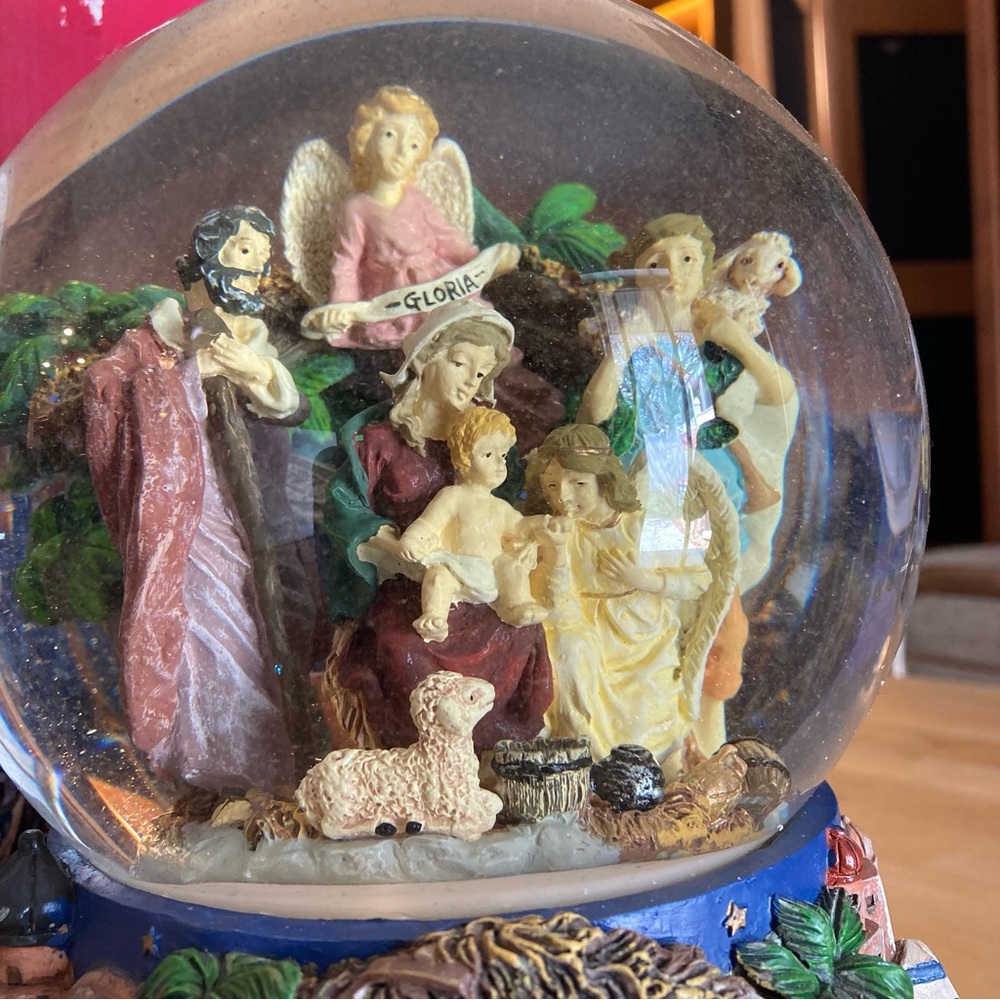 XL Nativity Musical Snow Globe